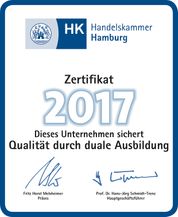 2017 zertifiziert duch die Handelskammer Hamburg